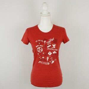 Specialized Cycling Women's Small Red White Crewneck Graphic Short Sleeve Tee